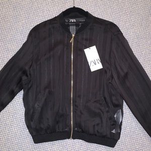 ZARA light bomber coat NWT🖤